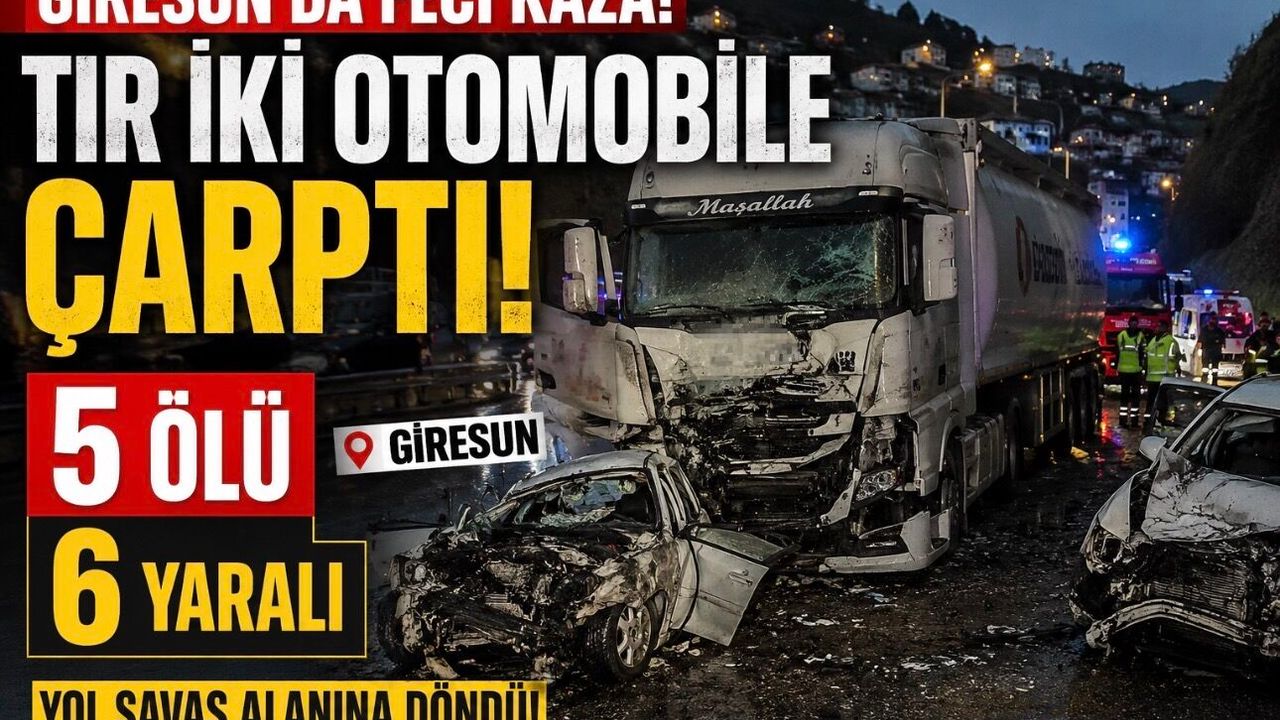 Giresun’da TIR Dehşeti: İki Otomobile Çarptı, 5 Kişi Hayatını Kaybetti