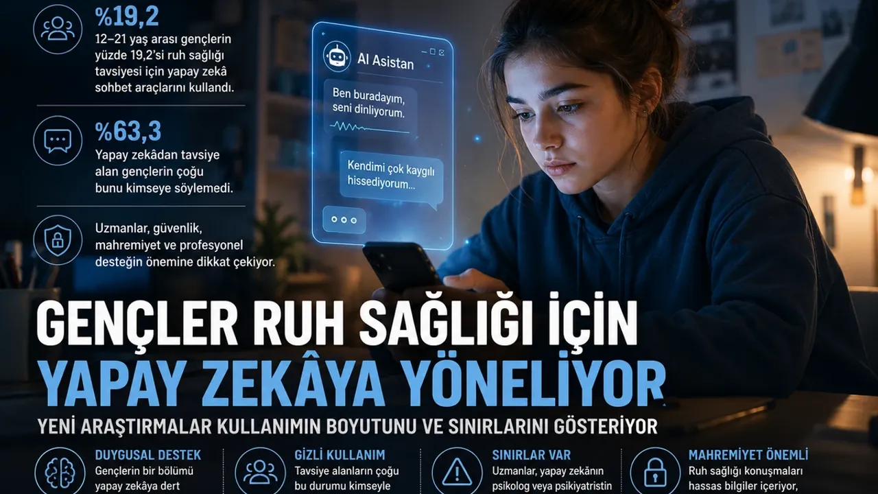 Gençler Ruh Sağlığı İçin Yapay Zekâya Yöneliyor: Yeni Araştırmalar Kullanımın Boyutunu Gösterdi