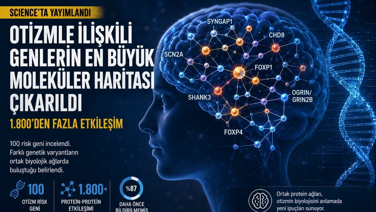 Otizmle İlişkili 100 Risk Geninin Moleküler Haritası Çıkarıldı: 1.800’den Fazla Etkileşim