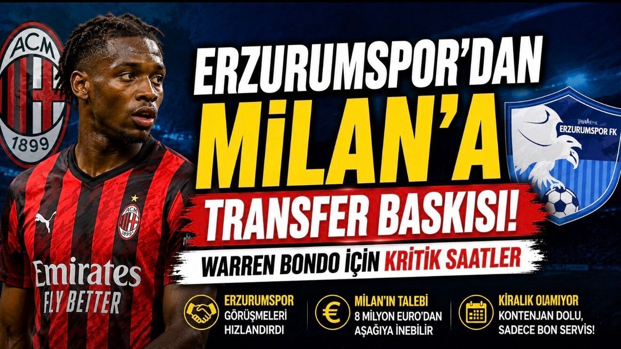 Erzurumspor’dan Milan’a Transfer Baskısı: Warren Bondo İçin Kritik Saatler