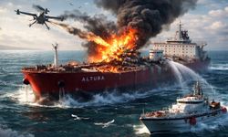 Türk Petrol Tankerine Drone İsabet Etti