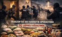 Trabzon’da narkotik operasyonu: 92 torbacı gözaltında, 175 kullanıcıya işlem