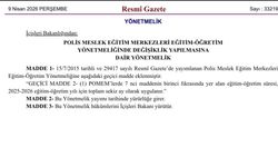 Resmî Gazete’de yayımlandı: Polis okullarında eğitim süresi kısaltıldı