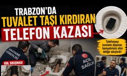 Trabzon’da İlginç Kaza: Telefonu Kurtarayım Derken Eli Sıkıştı