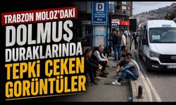 Trabzon’da Dolmuş Durakları Çevresindeki Görüntüler Tepki Çekti