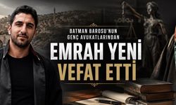 Batman Barosu’nun Genç Avukatlarından Emrah Yeni Vefat Etti