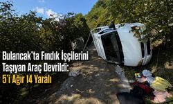 Bulancak’ta Fındık İşçilerini Taşıyan Araç Devrildi: 5’i Ağır 14 Yaralı