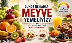 Günde Ne Kadar Meyve Yemeliyiz? Taze ve Kuru Meyvede Porsiyon Nasıl Değişiyor?
