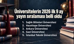 2026’nın ilk 9 ayında bilimsel yayın sıralaması: 157 üniversitenin tam listesi