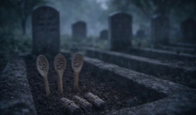 Adıyaman’da mezarlıkta gizemli kaşık ve yazılar: Büyücülük iddiası tedirgin etti