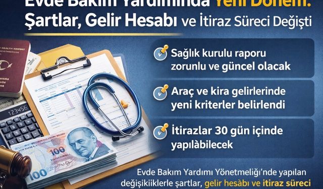 Evde Bakım Yardımında Yeni Dönem: Şartlar, Gelir Hesabı ve İtiraz Süreci Değişti