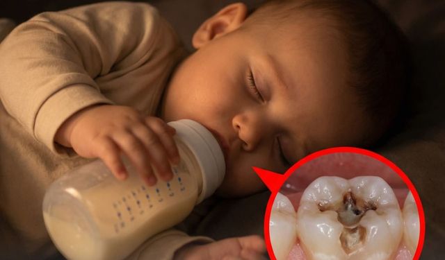 Bebeklerin Biberonla Uyuması Diş Çürüğüne Yol Açıyor