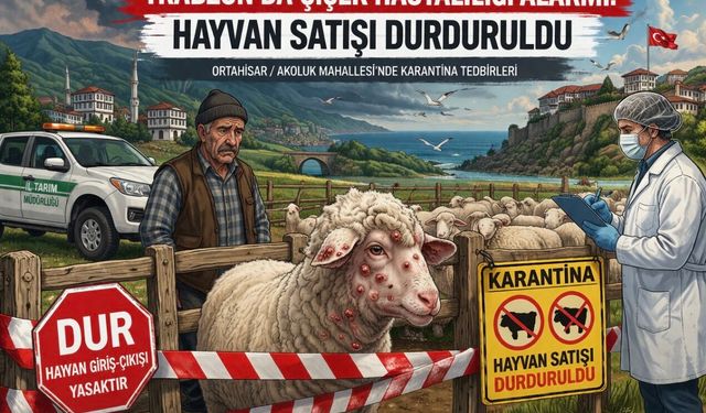 Trabzon’da Çiçek Hastalığı Alarmı: Hayvan Satışı Durduruldu