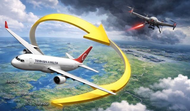 THY TK403 Uçağı Drone Tehdidi Nedeniyle Geri Döndü