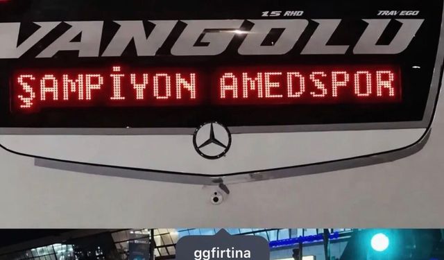 Akçaabat’ta “Şampiyon Amedspor” Yazılı Otobüs Nedeniyle Kısa Süreli Gerginlik