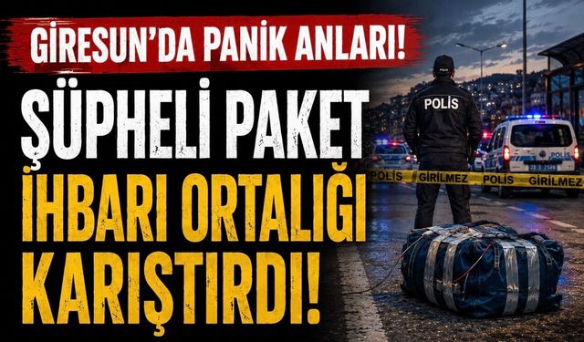 Giresun’da Şüpheli Paket Alarmı: Yol Çift Yönlü Kapatıldı