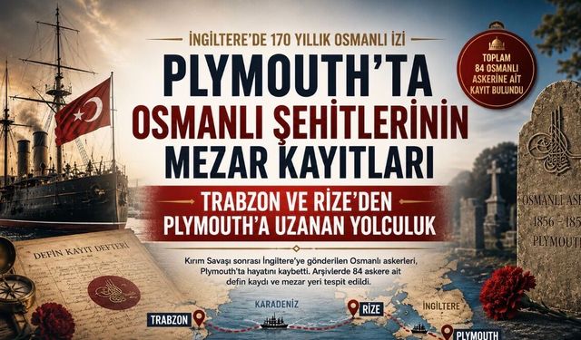 İngiltere’de 170 yıllık Osmanlı izi: Plymouth’ta şehitlerin kaydı ortaya çıktı