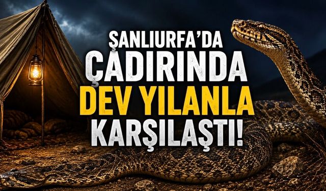 Şanlıurfa’da Çadıra Giren Dev Yılan Paniğe Neden Oldu