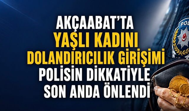 Akçaabat’ta Dolandırıcılık Girişimi Polisin Dikkatiyle Son Anda Önlendi