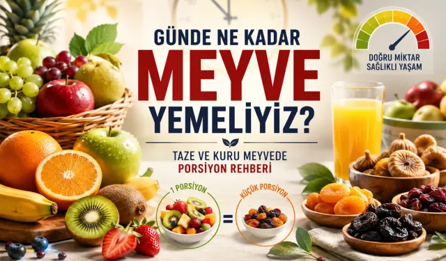 Günde Ne Kadar Meyve Yemeliyiz? Taze ve Kuru Meyvede Porsiyon Nasıl Değişiyor?