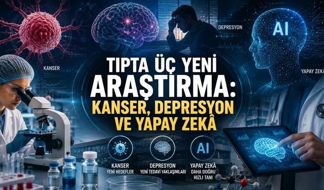 Tıpta Üç Yeni Araştırma: Kanser, Depresyon ve Yapay Zekâ