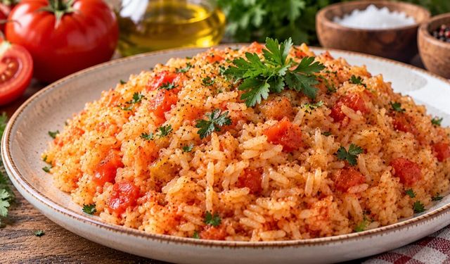 Domatesli Pirinç Pilavı Tarifi: Tane Tane Tam Ölçülü