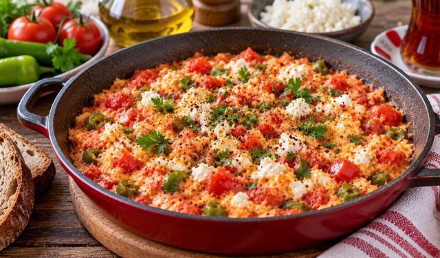 Lor Peynirli Menemen Tarifi: Yüksek Proteinli Kahvaltı