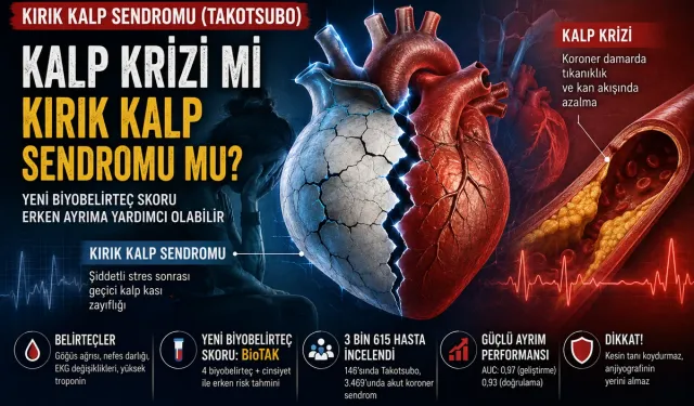 Kırık Kalp Sendromu Kalp Krizinden Nasıl Ayırt Edilir? Yeni BioTAK Skoru Dikkat Çekti