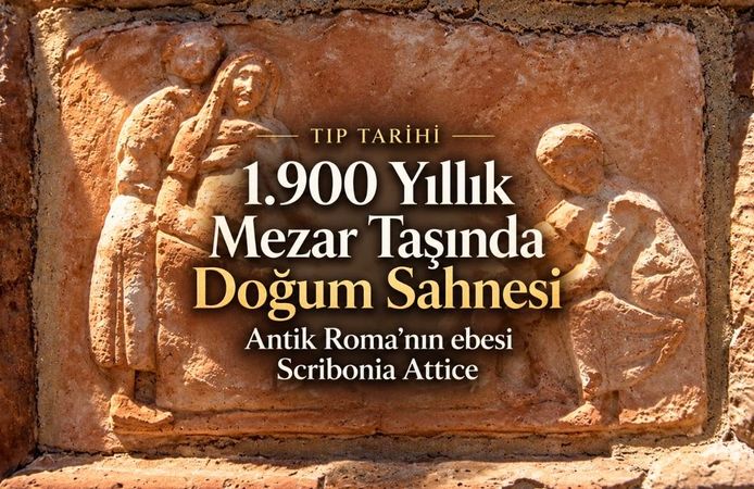 1.900 Yıllık Mezar Taşında Doğum Sahnesi: Antik Roma’nın Ebesi Scribonia Attice