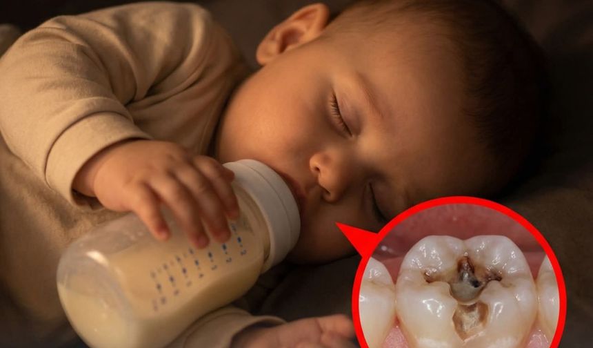 Bebeklerin Biberonla Uyuması Diş Çürüğüne Yol Açıyor