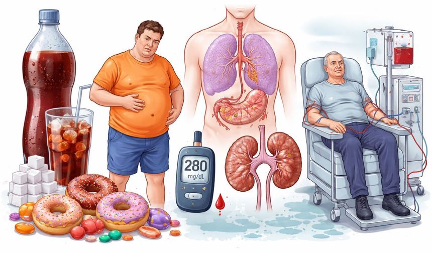 Şeker ve Gazlı İçecek Tüketimi Diyabet ve Hemodiyaliz Talebini Patlattı
