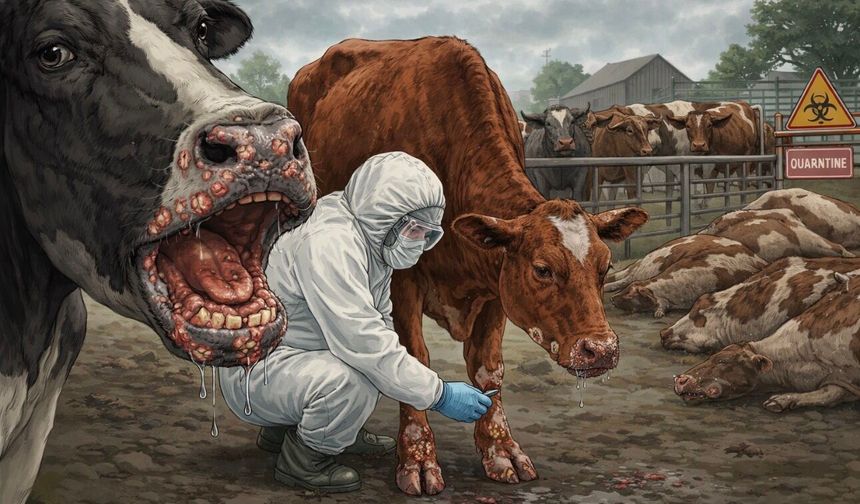 Güney Kıbrıs’ta Şap Alarmı: 30 Binden Fazla Hayvan İtlaf Edildi