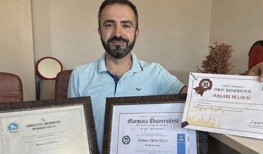 Elazığlı Mehmet Ekinoğlu’ndan azim dersi: 45 yaşında tıp fakültesini bitirdi