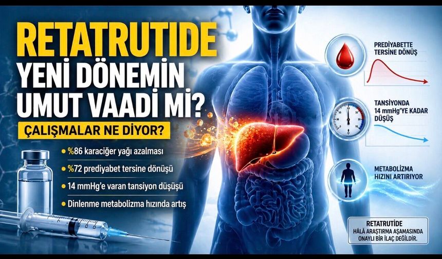 Retatrutide Çalışmalarında Dikkat Çeken Sonuçlar: Karaciğer Yağı, Prediyabet ve Tansiyon Verileri