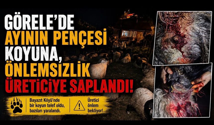 Görele’de Ayı Yine Ağıla İndi: Üretici Önlem Bekliyor