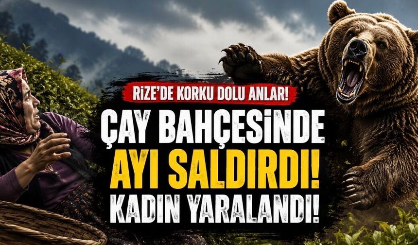 Rize’de Ayı Saldırısı: Çay Bahçesinde Çalışan Kadın Yaralandı