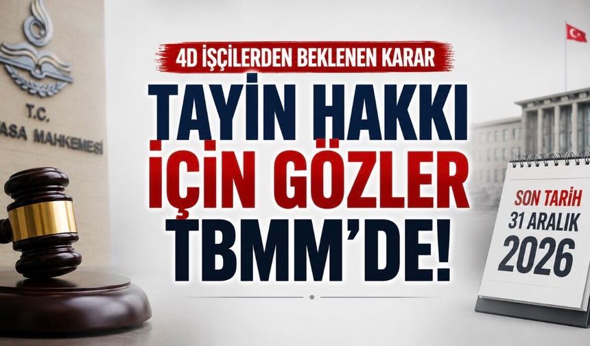 AYM Kararı Sonrası Gözler TBMM’de: 4D İşçiler Tayin Hakkı Bekliyor