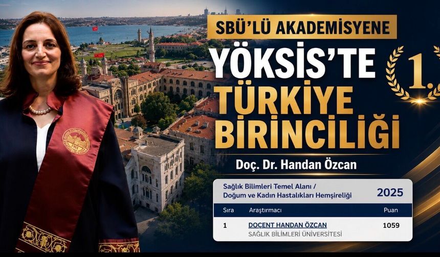 SBÜ’lü Akademisyen YÖKSİS Metriklerinde Alanında Türkiye Birincisi Oldu