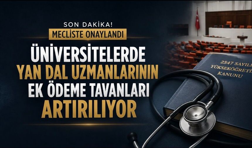 Üniversitelerde görev yapan yan dal uzmanlarına ek ödeme tavanı artıyor