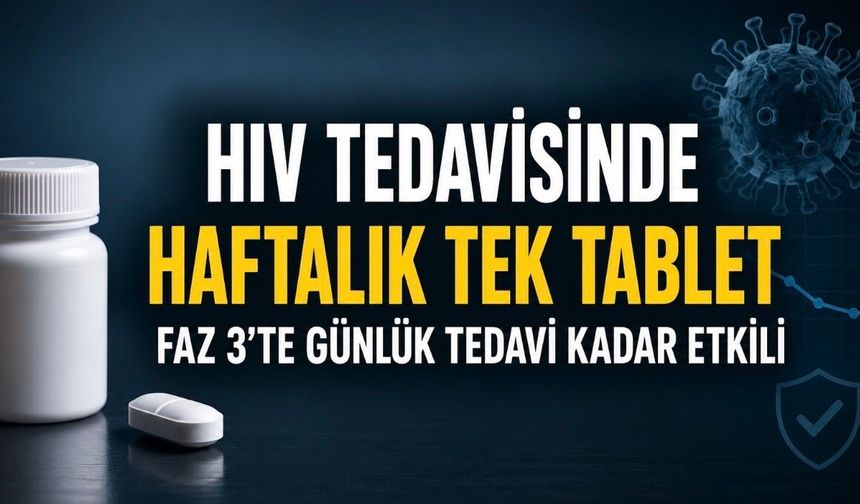 HIV tedavisinde haftalık tek tablet Faz 3’te günlük tedavi kadar etkili