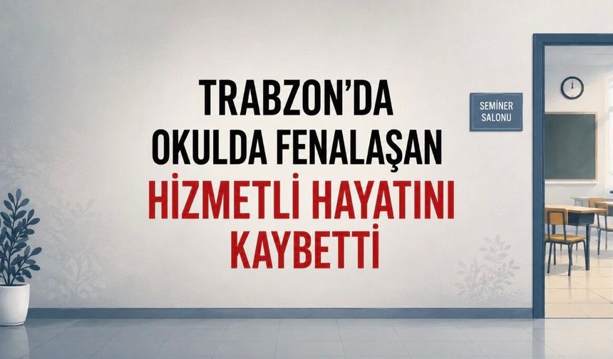 Trabzon’da Okulda Fenalaşan Personel Hayatını Kaybetti