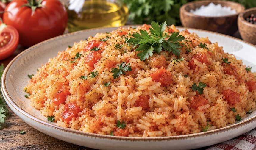 Domatesli Pirinç Pilavı Tarifi: Tane Tane Tam Ölçülü