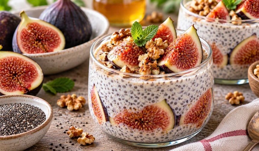 İncirli Chia Puding Tarifi: İlave Şekersiz ve Glutensiz