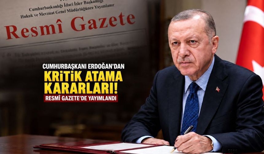 Kamuda 28 atama, 8 görevden alma: İşte isim isim tüm kararlar