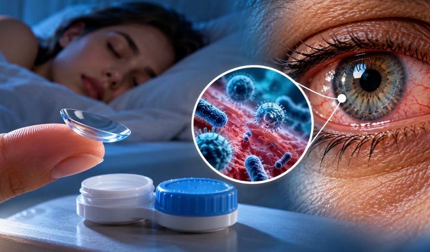 Kontakt Lensle Uyumak Göz Enfeksiyonu Riskini 6–8 Kat Artırıyor!