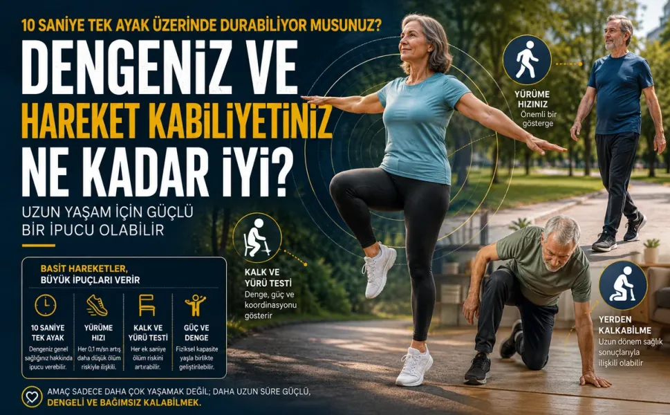 Dengeniz ve Hareket Kabiliyetiniz Ne Kadar İyi? Uzun Yaşam İçin Güçlü Bir İpucu Olabilir