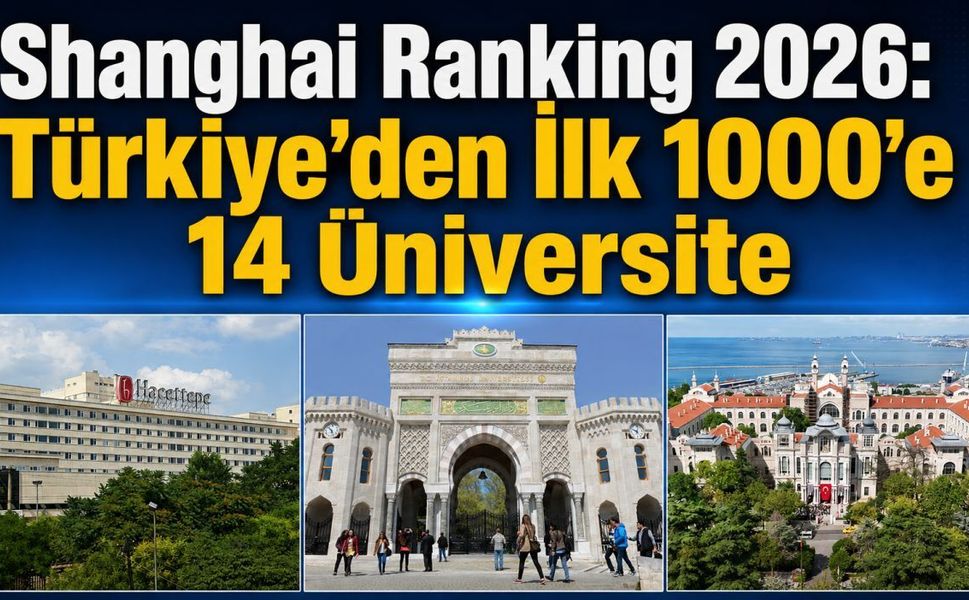 Shanghai Ranking 2026’da Türkiye’nin üniversite tablosu değişti: İlk 1000’de 14 üniversite