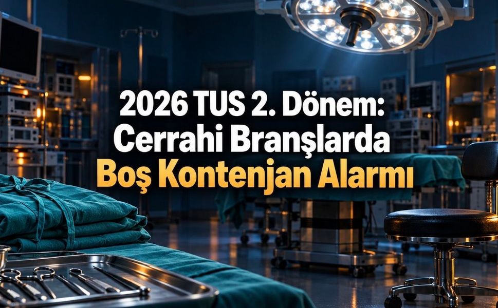 2026 TUS 2. Dönem: Cerrahi Branşlarda Kontenjanlar Boş Kaldı