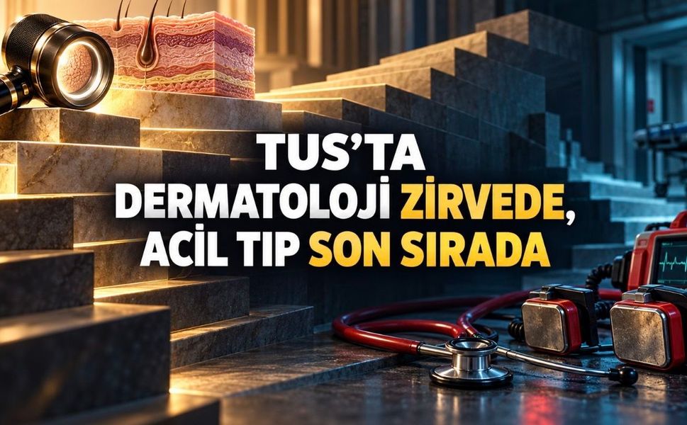 TUS’ta dikkat çeken puan farkı: Dermatoloji zirvede, acil tıp son sırada