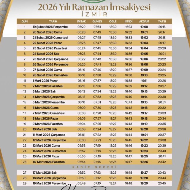 Izmir Iftar Saati